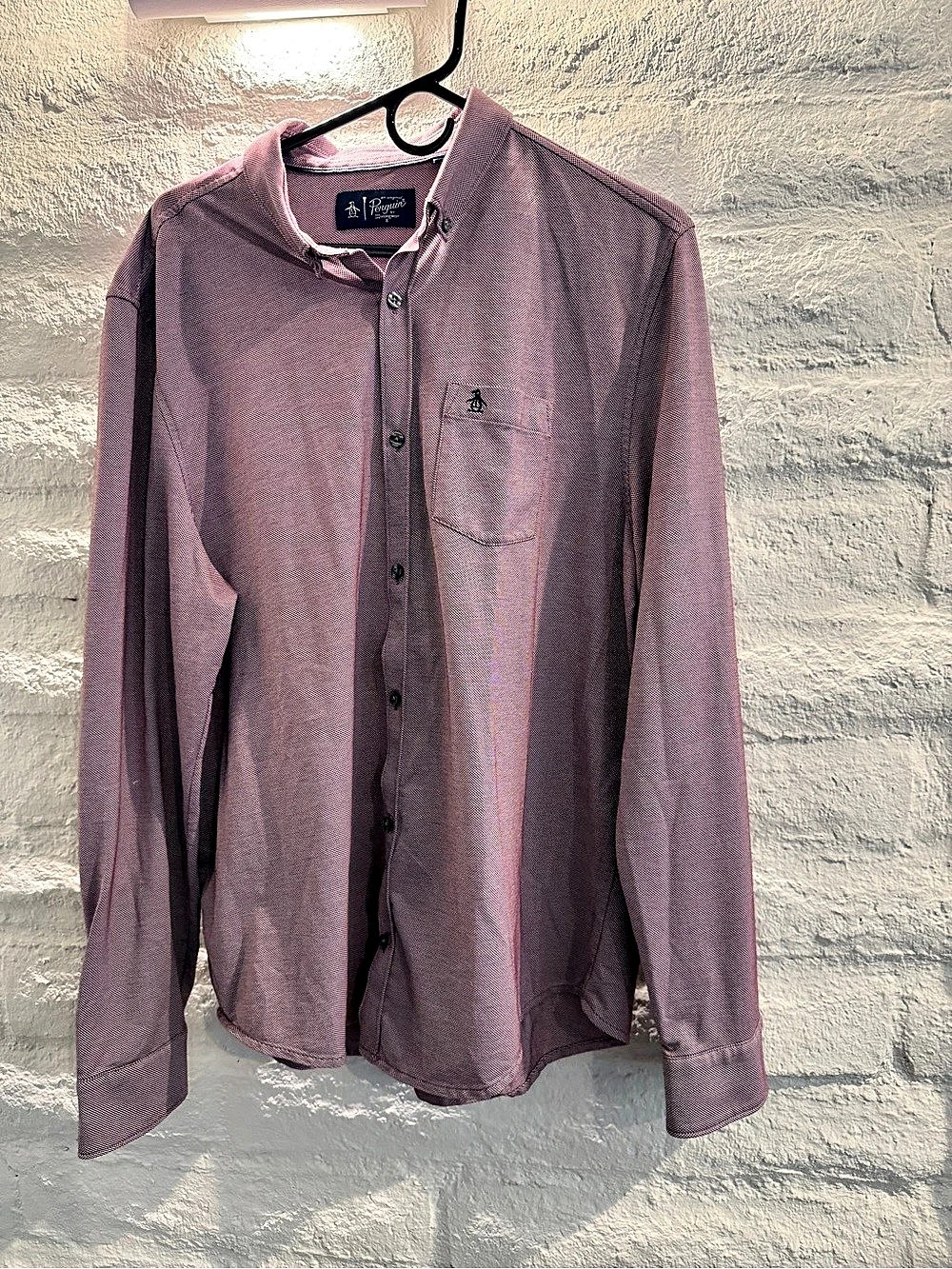 Original Penguin Men's Cotton Blend Button Down in Pink Like New - XL